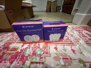Lansinoh Stay Dry Nursing Pads (36 Ct)and Breastmilk Storage Bags (100 Ct)Bundle